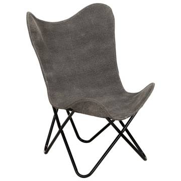 Butterfly Chair Anthracite Canvas - Ergonomic & Stylish