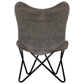 Butterfly Chair Anthracite Canvas - Ergonomic & Stylish