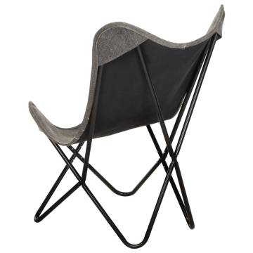 Butterfly Chair Anthracite Canvas - Ergonomic & Stylish