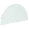 Fireplace Glass Plate Half Round 1000x500 mm - Hipomarket