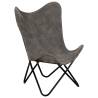 Butterfly Chair Anthracite Canvas - Ergonomic & Stylish