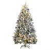  Artificial Hinged Christmas Tree 300 LEDs & Ball Set 210 cm Colour green and white Size 210 cm Quantity in Package 1 Model with leds & white balls 