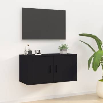 Wall Mounted TV Cabinet Black - Stylish & Practical Storage