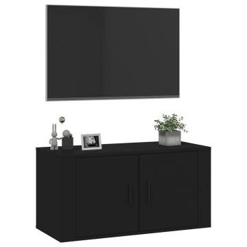 Wall Mounted TV Cabinet Black - Stylish & Practical Storage