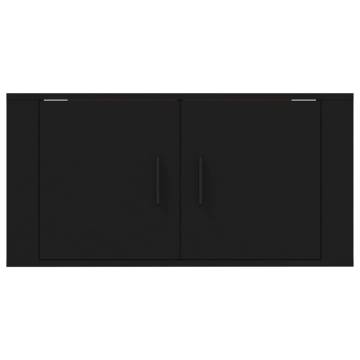 Wall Mounted TV Cabinet Black - Stylish & Practical Storage