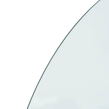 Fireplace Glass Plate Half Round 1000x500 mm - Hipomarket