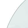 Fireplace Glass Plate Half Round 1000x500 mm - Hipomarket