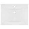 Luxury Matt White Basin with Faucet Hole | 60x46 cm Ceramic