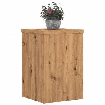 Artisian Oak Plant Stands - 2 pcs | Durable Engineered Wood