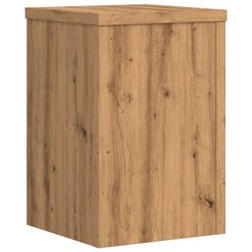 Artisian Oak Plant Stands - 2 pcs | Durable Engineered Wood