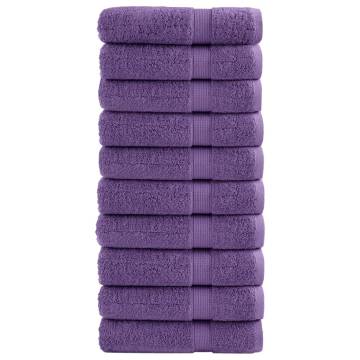 Premium SOLUND Shower Towels - 10 Pack Purple 70x140 cm