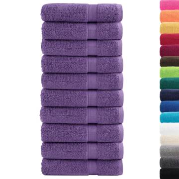 Premium SOLUND Shower Towels - 10 Pack Purple 70x140 cm