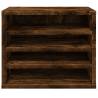 Compact Smoked Oak Desk Organiser - Efficient Storage Solution