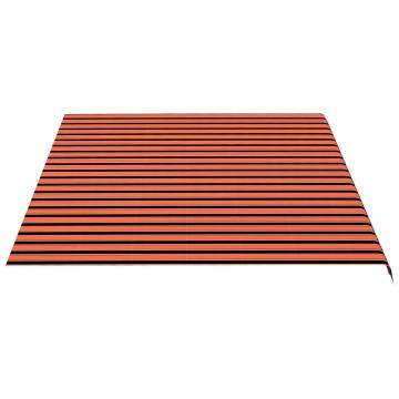 Replacement Fabric for Awning - Orange & Brown 5x3.5m