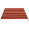 Replacement Fabric for Awning - Orange & Brown 5x3.5m