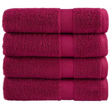 Premium Bath Towels SOLUND 4pcs Bordeaux 100x150cm - 600gsm