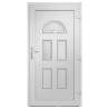 Front Door White 110x210 cm PVC - Enhance Your Home's Entrance