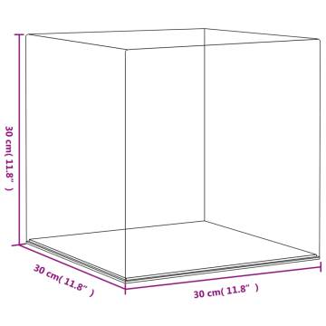 Transparent Acrylic Display Box 30x30x30 cm - Durable & Dustproof