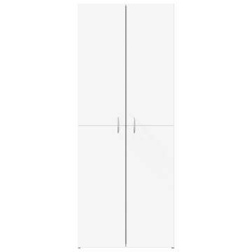 Stylish White File Cabinet - 60x32x153 cm Engineered Wood