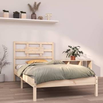 Solid Wood Bed Frame 100x200 cm - Timeless Design