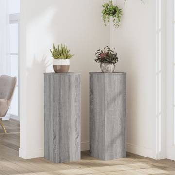 Stylish Plant Stand Set - Grey Sonoma Engineered Wood | HipoMarket