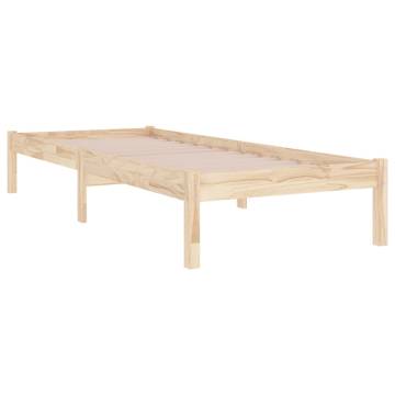 Solid Wood Bed Frame 100x200 cm - Timeless Design