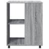 Stylish Grey Sonoma Side Table with Wheels - 55x60x78 cm