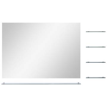 Elegant Wall Mirror with 5 Shelves - Silver 80x60 cm