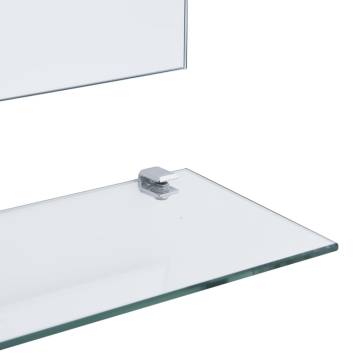 Elegant Wall Mirror with 5 Shelves - Silver 80x60 cm