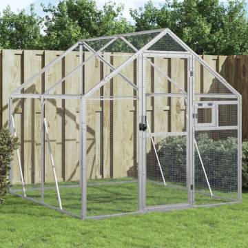 Aviary Silver 1.79x2x1.85 m Aluminium - Secure Bird Home