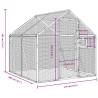 Aviary Silver 1.79x2x1.85 m Aluminium - Secure Bird Home