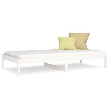 Day Bed White 90x200 cm | Solid Pine Wood - Hipomarket