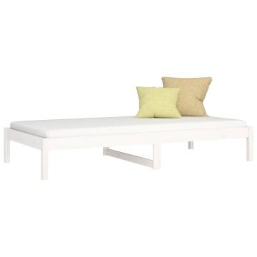 Day Bed White 90x200 cm | Solid Pine Wood - Hipomarket