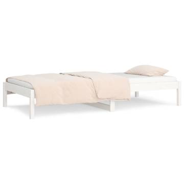 Day Bed White 90x200 cm | Solid Pine Wood - Hipomarket