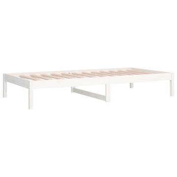 Day Bed White 90x200 cm | Solid Pine Wood - Hipomarket