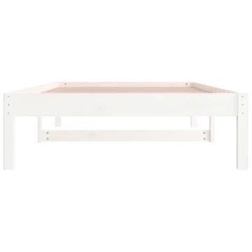 Day Bed White 90x200 cm | Solid Pine Wood - Hipomarket