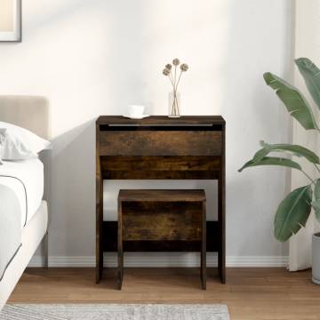 Dressing Table and Stool Smoked Oak | Stylish Bedroom Decor