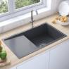 Handmade Kitchen Sink Black Stainless Steel Colour black Size 75 x 44 x 20 cm 