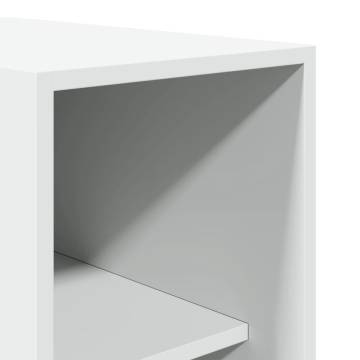 Wardrobe White 30x50x200 cm | Durable Engineered Wood Storage