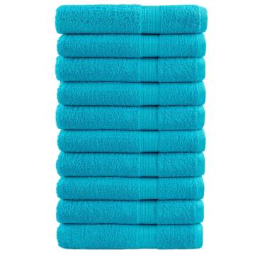 Premium Sauna Towels SOLUND - 10 pcs Turquoise 80x200 cm