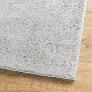 HUARTE Soft Grey Rug 80x150 cm - Washable & Non-Slip