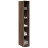 Stylish Brown Oak Wardrobe - 30x50x200 cm Engineered Wood