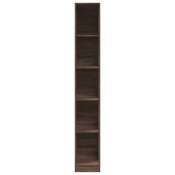 Stylish Brown Oak Wardrobe - 30x50x200 cm Engineered Wood