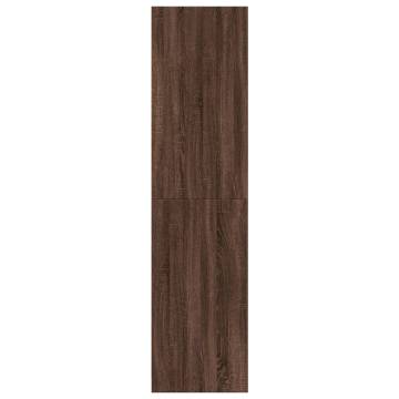 Stylish Brown Oak Wardrobe - 30x50x200 cm Engineered Wood