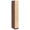 Stylish Brown Oak Wardrobe - 30x50x200 cm Engineered Wood