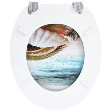 Stylish WC Toilet Seat with Lid - MDF Muschel Design