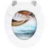 Stylish WC Toilet Seat with Lid - MDF Muschel Design