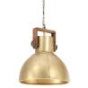 Industrial Hanging Lamp 25W Brass Round 40cm E27 - Hipomarket