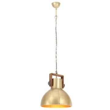 Industrial Hanging Lamp 25W Brass Round 40cm E27 - Hipomarket