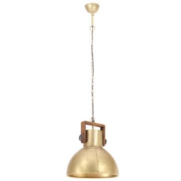 Industrial Hanging Lamp 25W Brass Round 40cm E27 - Hipomarket